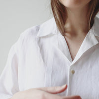 Blluemade Spread Collar Shirt in White