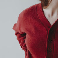 Extreme Cashmere Clover Cardigan in Harissa