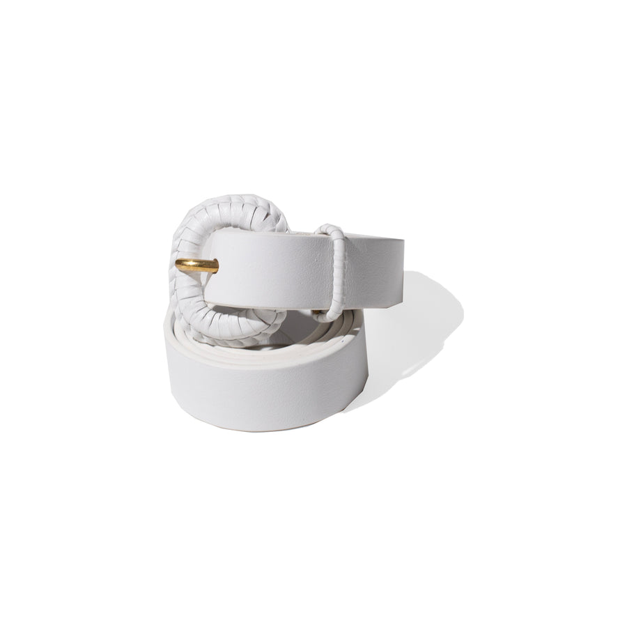 Rachel Comey Wrapped Thin Estate Belt in White