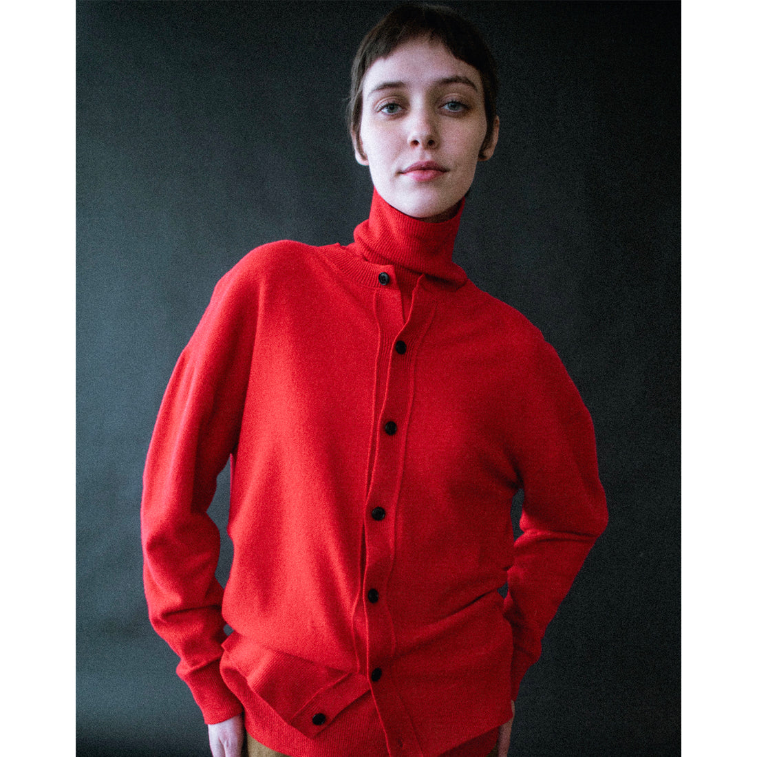 Nicholson & Nicholson Polly Knit Turtleneck in Red