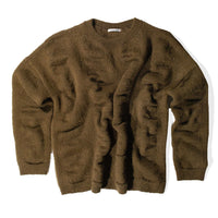 Black Crane Waterfall Sweater in Dark Olive