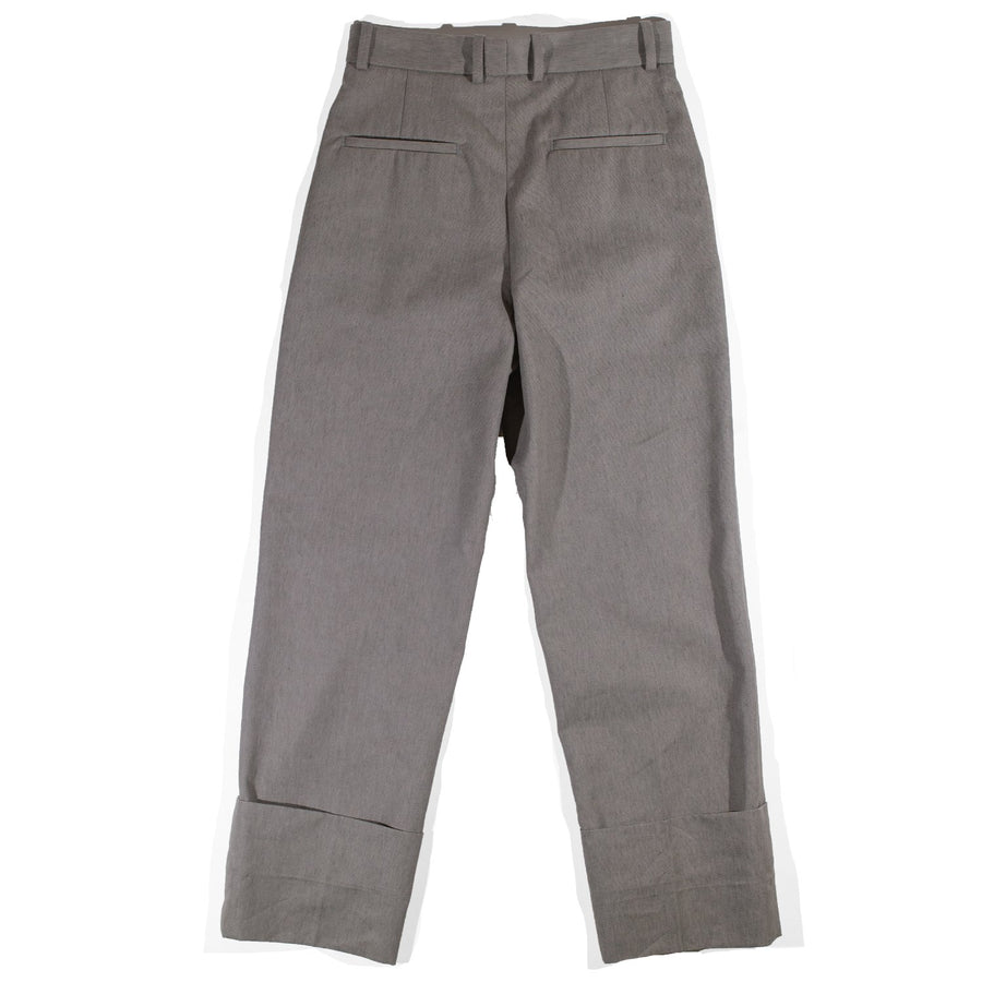 HOPE Fold Trousers in Sage Grey