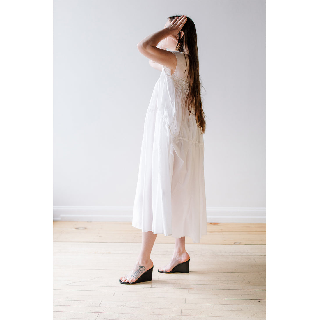 Anaak Kaila Sleeveless Maxi Dress in Soft White