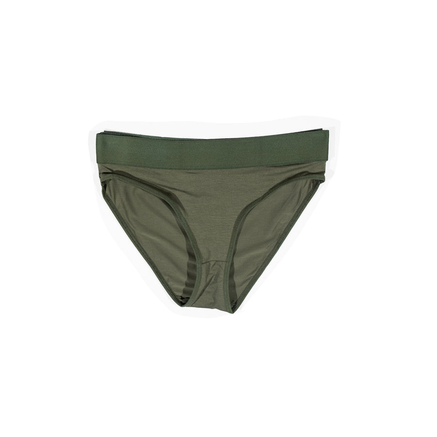 Baserange Elastic Bell Pants in Apache Green