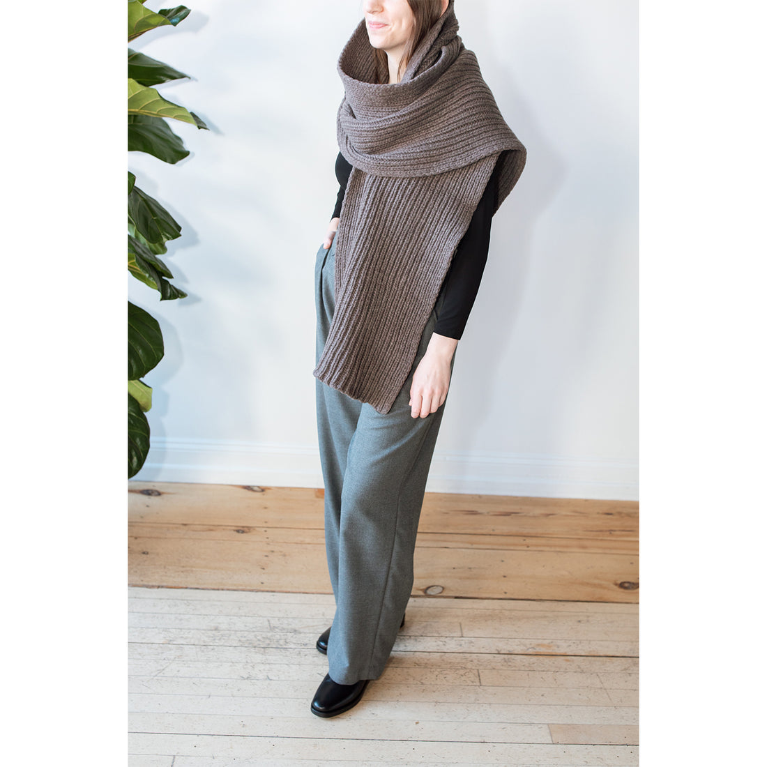 Baserange Scarf in Brown Melange