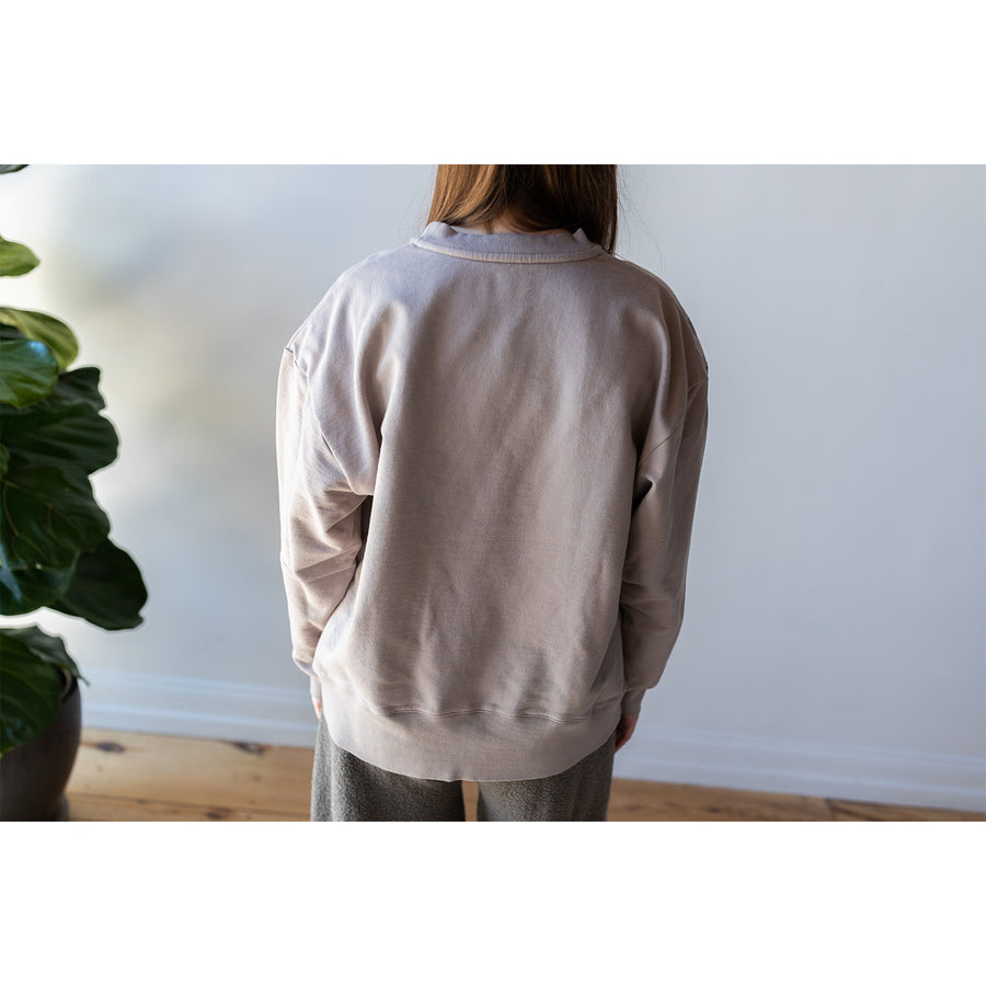 GREI Loose Crew Gusset Sweatshirt in Putty