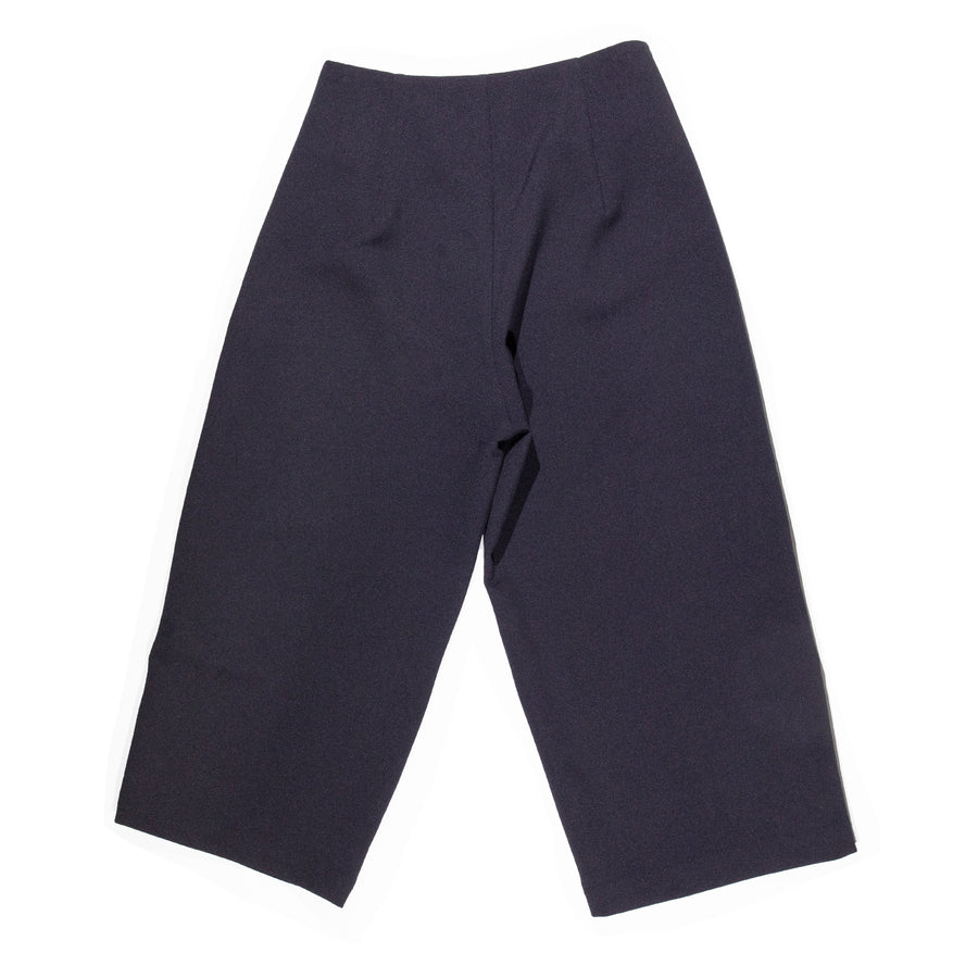 Kaarem Bambu Split Leg Pant in Black Blue