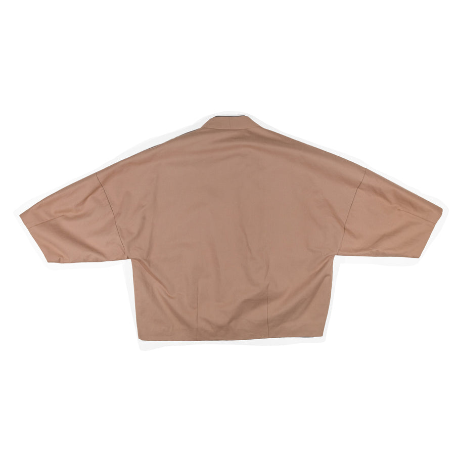 Kaarem Billow Zipper Jacket in Camel