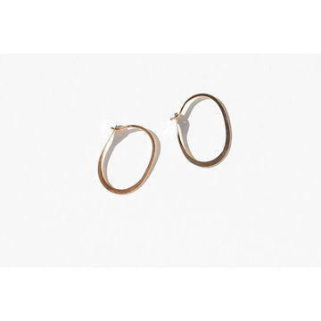 Melissa Joy Manning Oval Hoops in 14k Gold