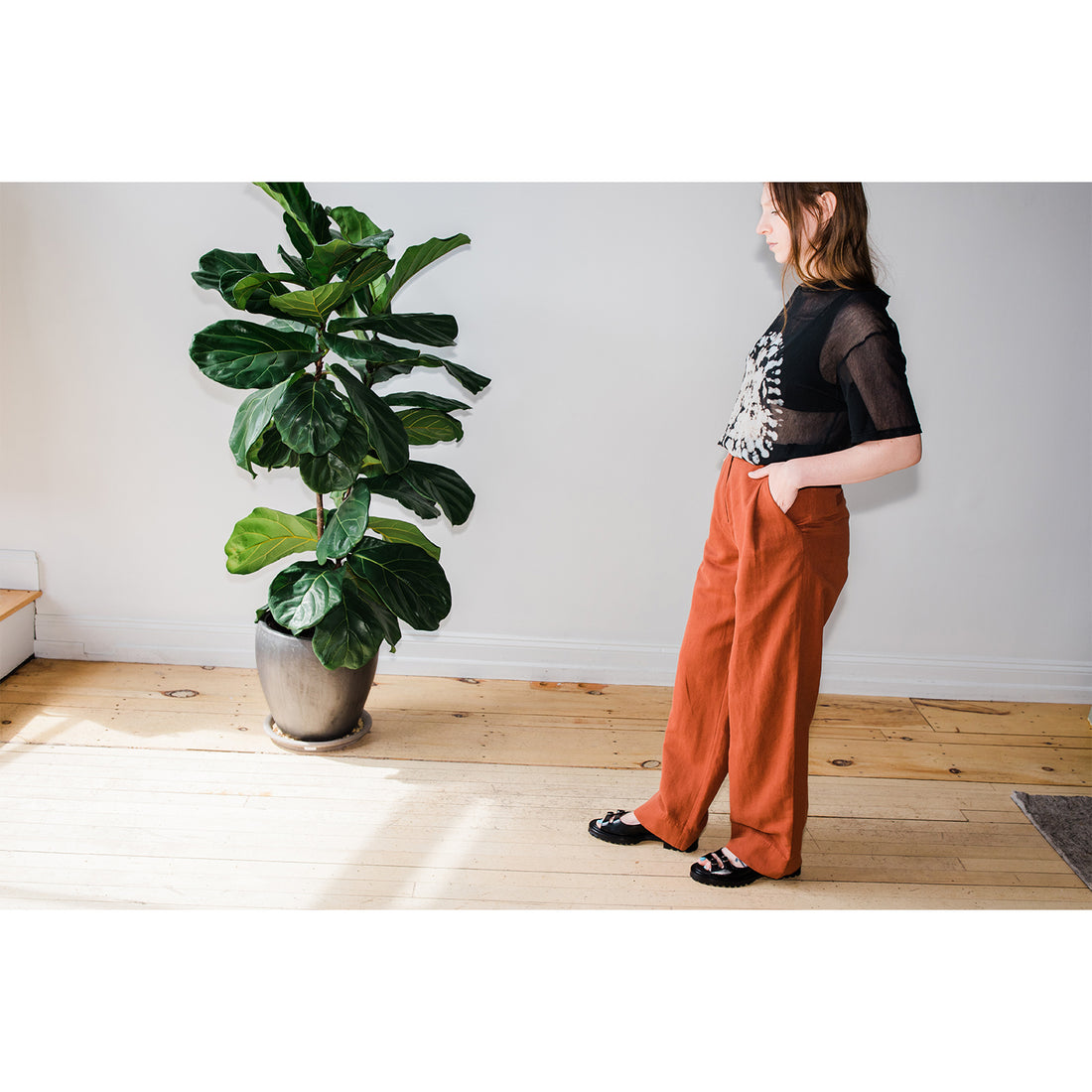 Apiece Apart Manon Trouser in Chipotle