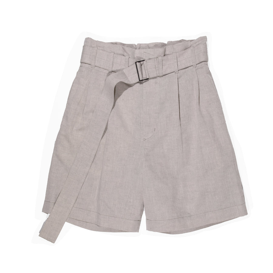 Sayaka Davis Belted Shorts in Sage Gray