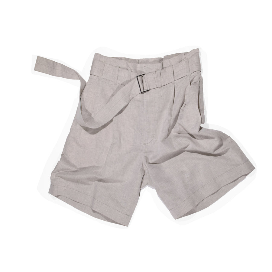 Sayaka Davis Belted Shorts in Sage Gray