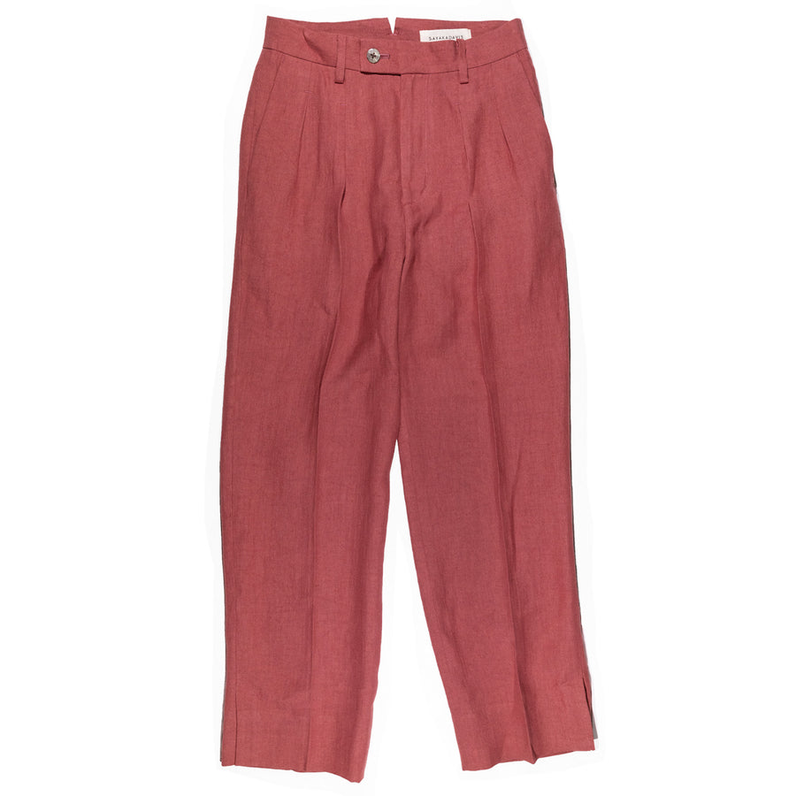 Sayaka Davis Two-Tuck Trouser in Pink Brown