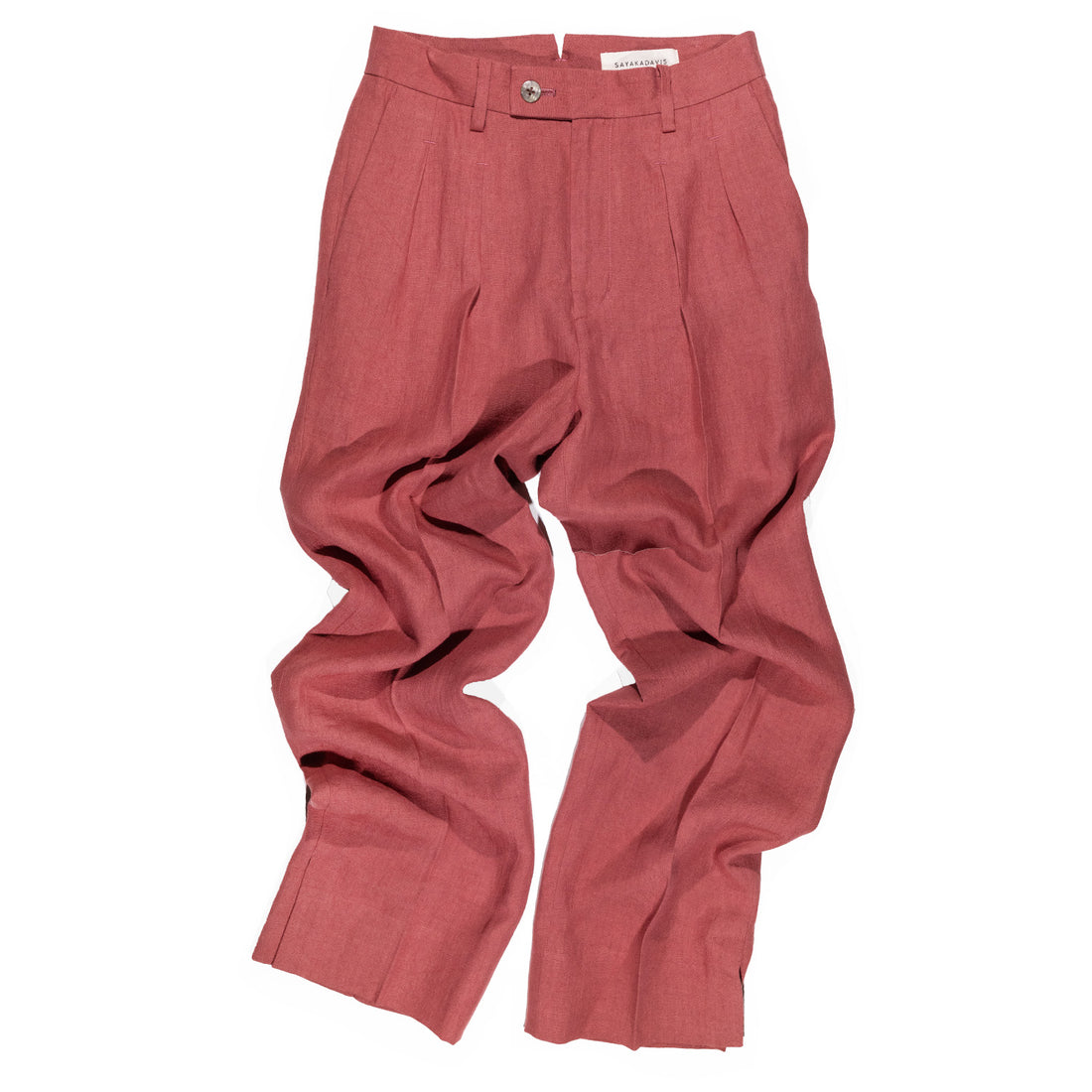 Sayaka Davis Two-Tuck Trouser in Pink Brown