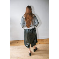 Sayaka Davis Vegan Leather Balloon Skirt in Black