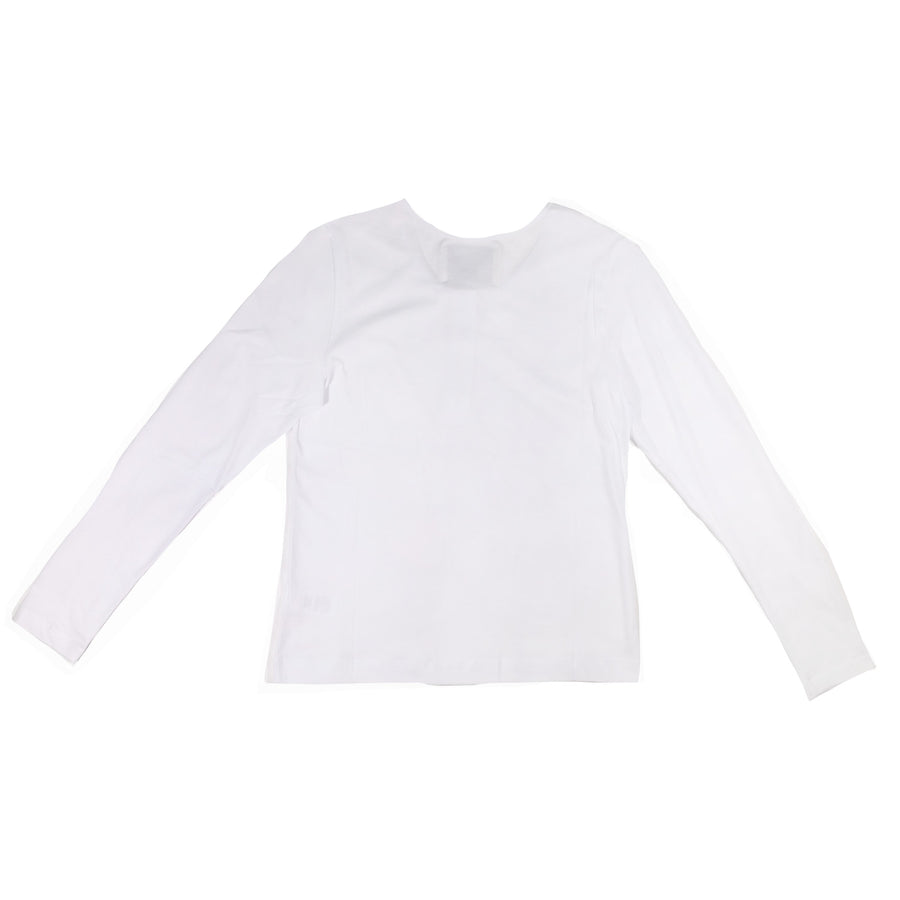 Studio Nicholson Line Button Through Jersey Top in Off White