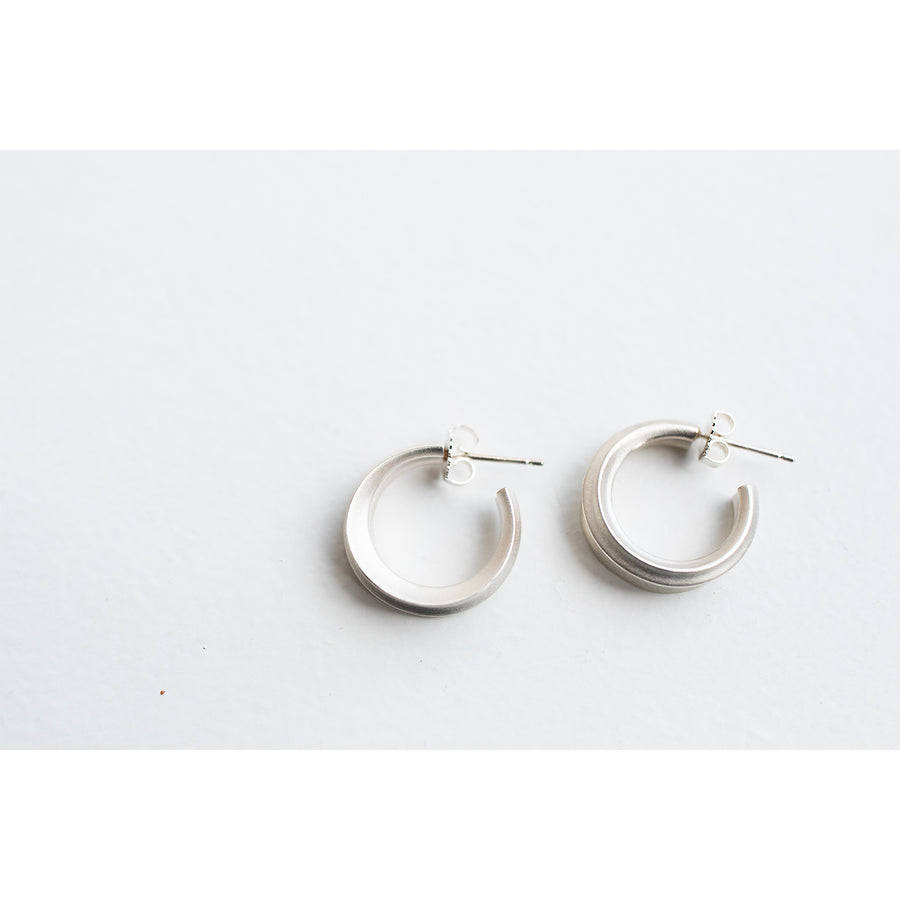 Ursa Major Valle Hoops in Sandblasted Sterling Silver