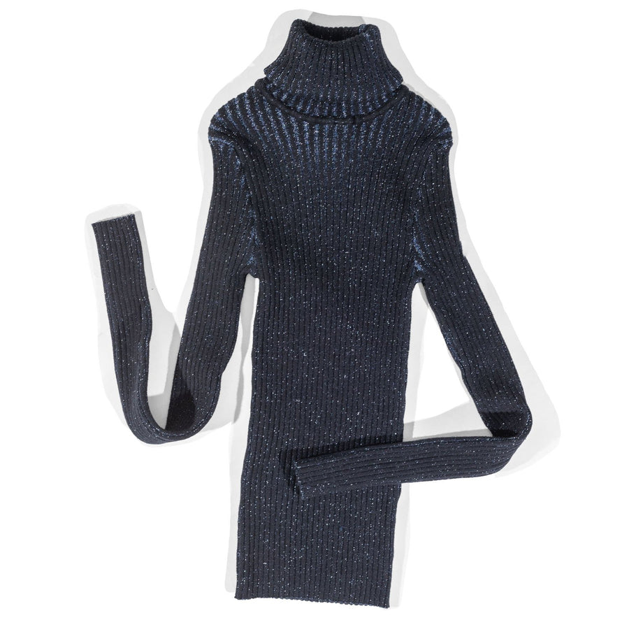 Giu Giu Nonna Turtleneck in Onyx/Blue Star